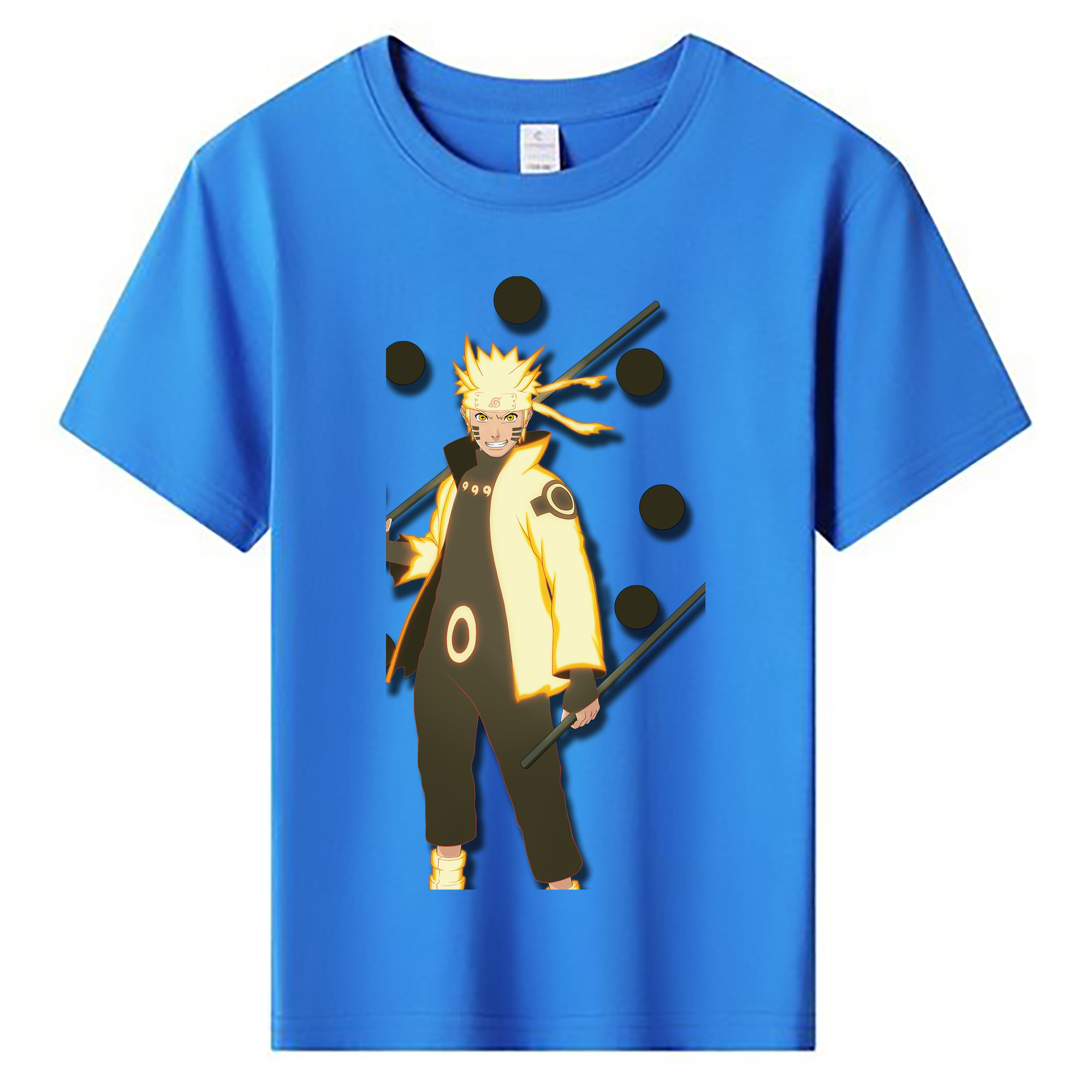 （画像用） NARUTO -ナルト- うずまき ナルト Uzumaki Naruto 綿100％キッズTシャツ（フロントプリント）